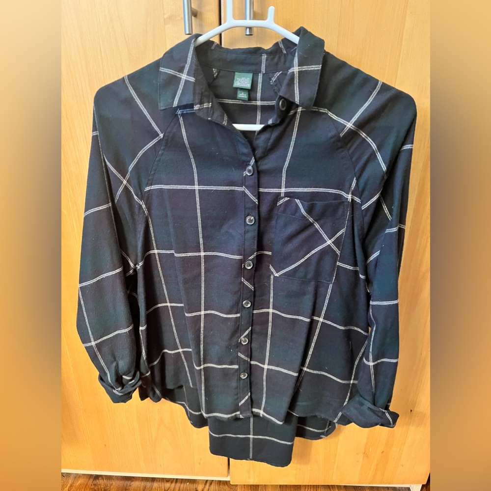 Wild Fable High Low Flannel Shirt
